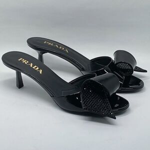 Prada Patent leather Crystal embellished sandals size 38.5